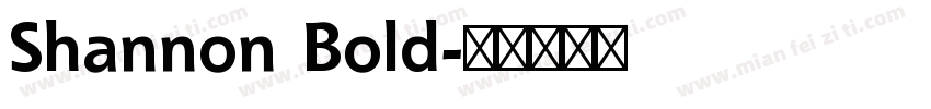 Shannon Bold字体转换